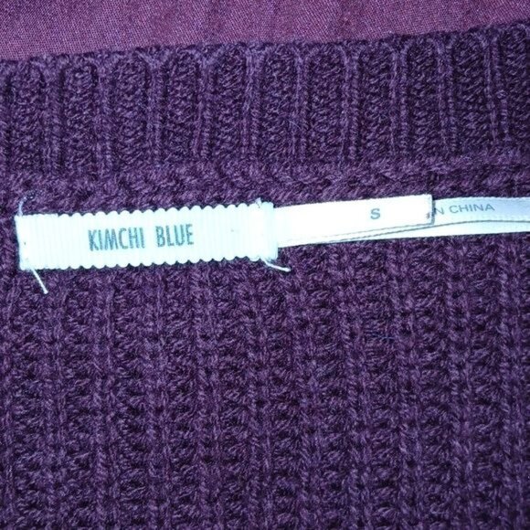 Urban Outfitters Kimchi Blue Maroon Knit Peplum Sweater - Picture 5 of 5